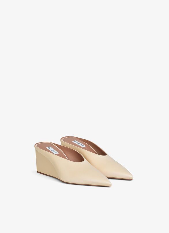 ALAIA Sand Bucket Wedge Flats for Women