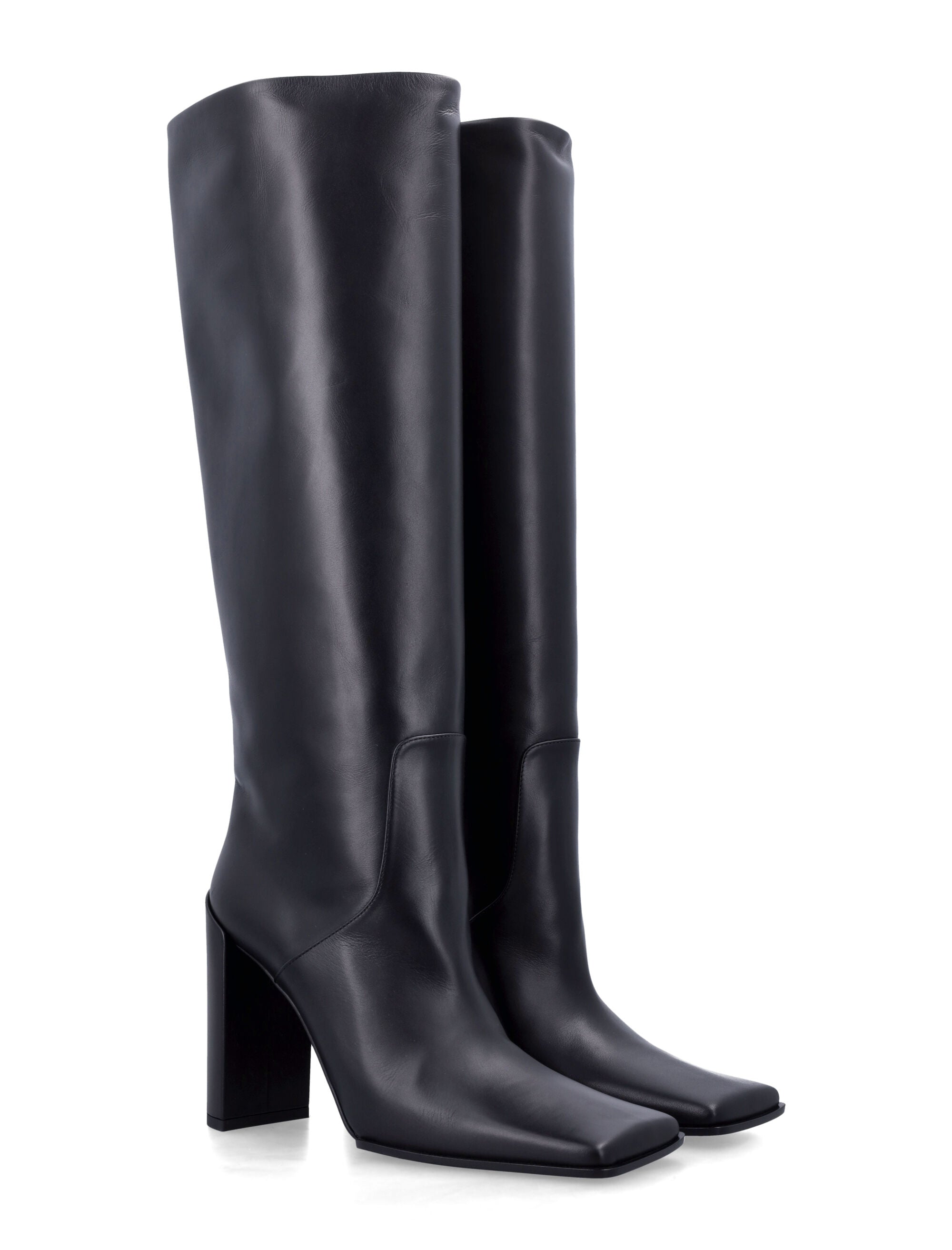ALAIA Refined Leather Knee-High Boots - 9 cm Heel