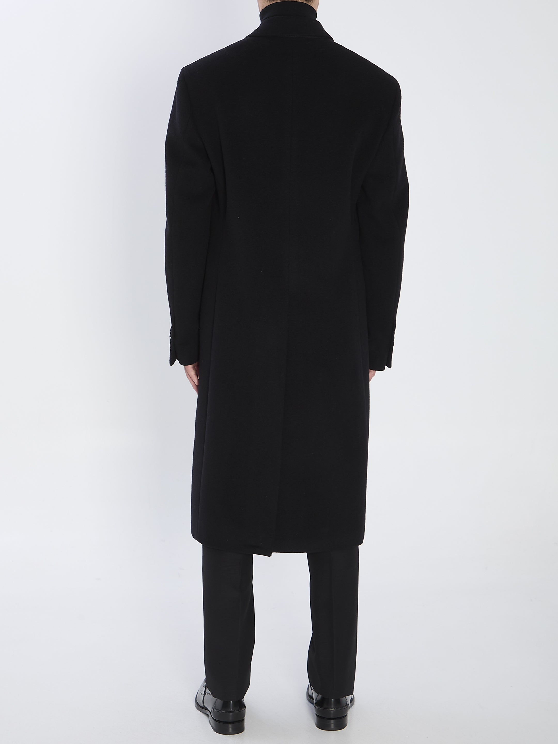 LARDINI Double-Breasted Jacket Size 48 in Virgin Wool