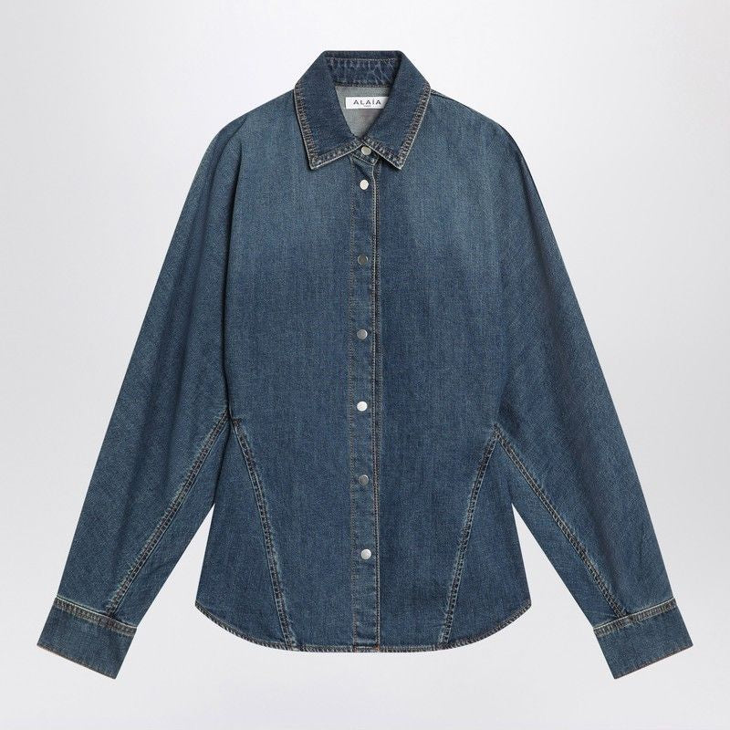 ALAIA Fitted Denim Shirt for Women