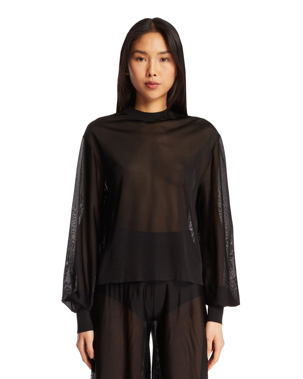 ALAIA Oversized Semi-Sheer Viscose Sweater