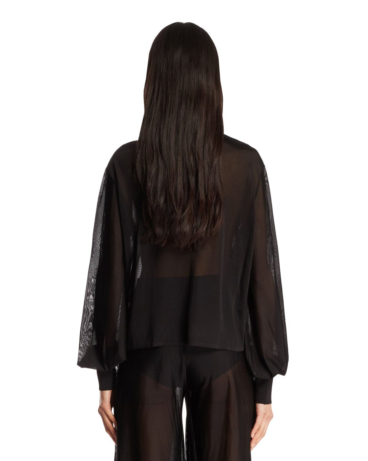 ALAIA Oversized Semi-Sheer Viscose Sweater