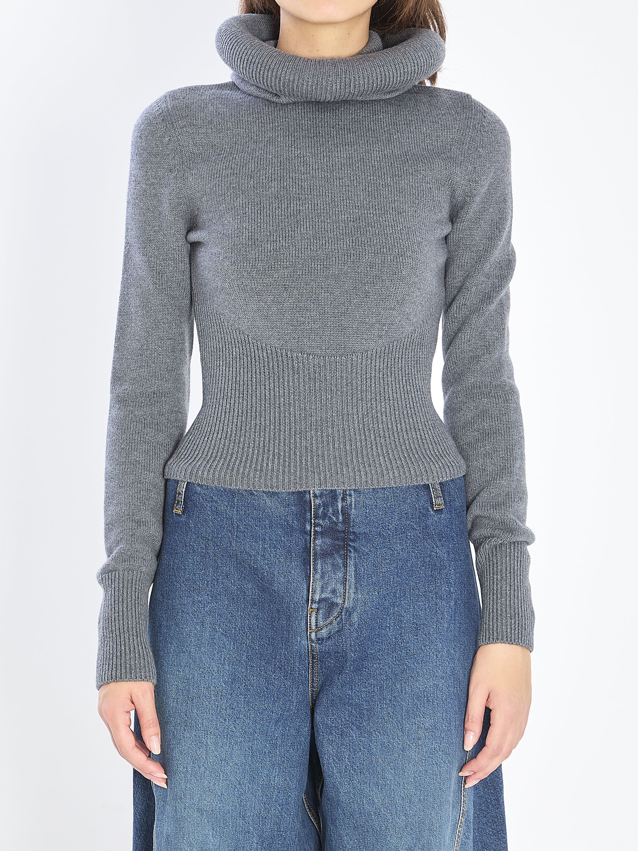 ALAIA Sculptural-Hood Pullover - Women’s Slim Fit Top