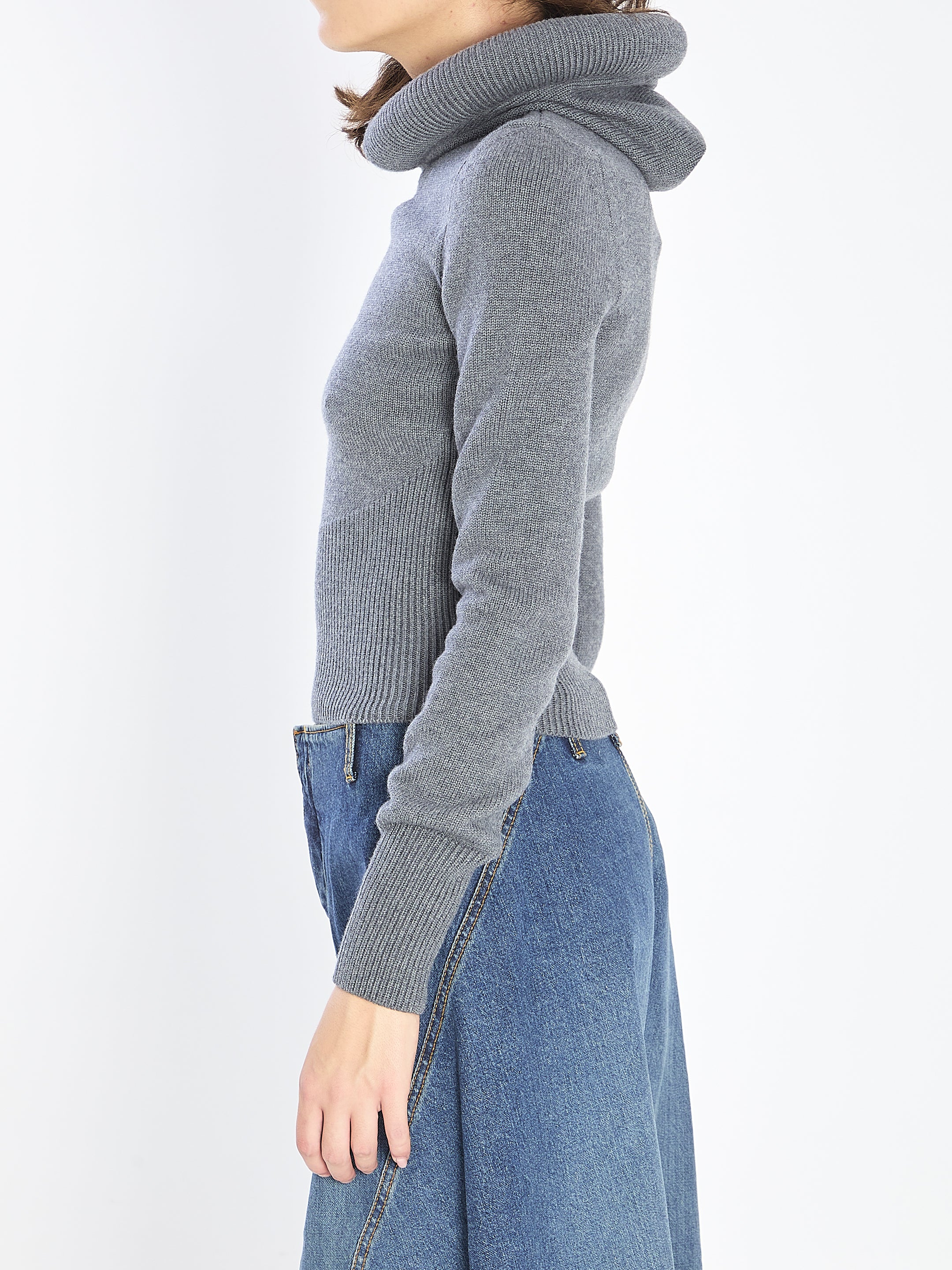 ALAIA Sculptural-Hood Pullover - Women’s Slim Fit Top