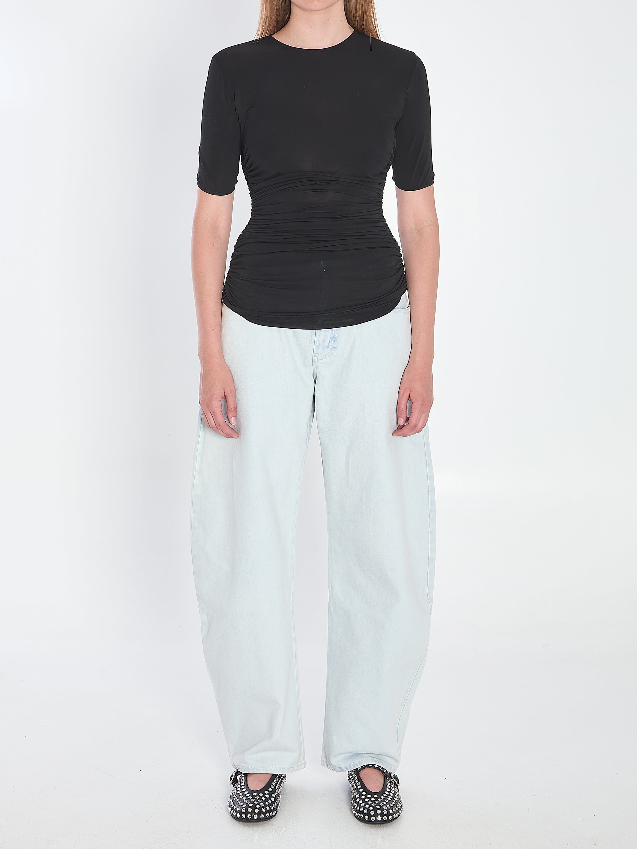 ALAIA Pleats T-Shirt for Women