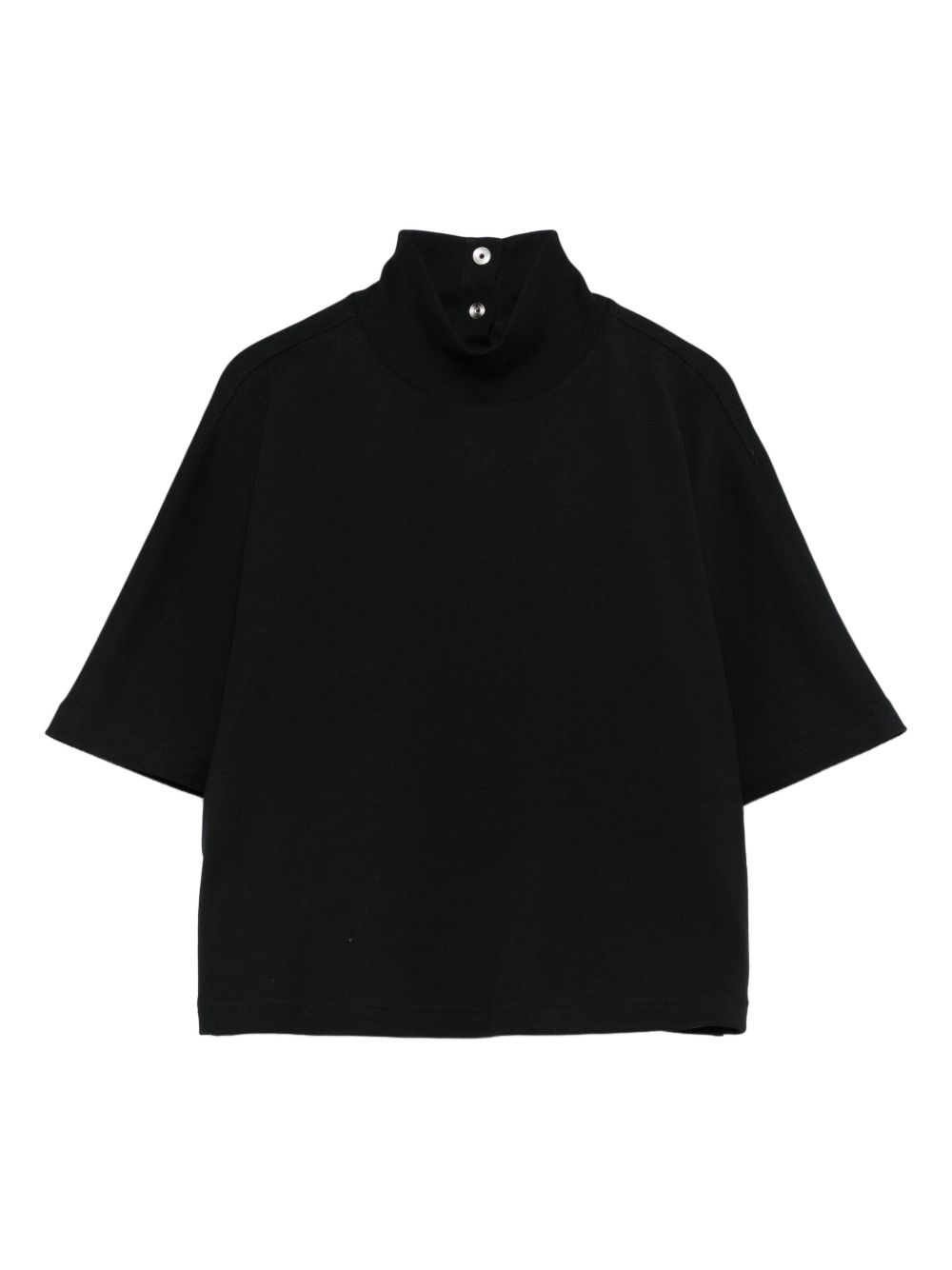 ALAIA High Neck Ribbed Cotton T-Shirt - Size 36