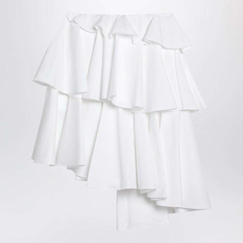 ALAIA Asymmetrical Cotton Mini Skirt