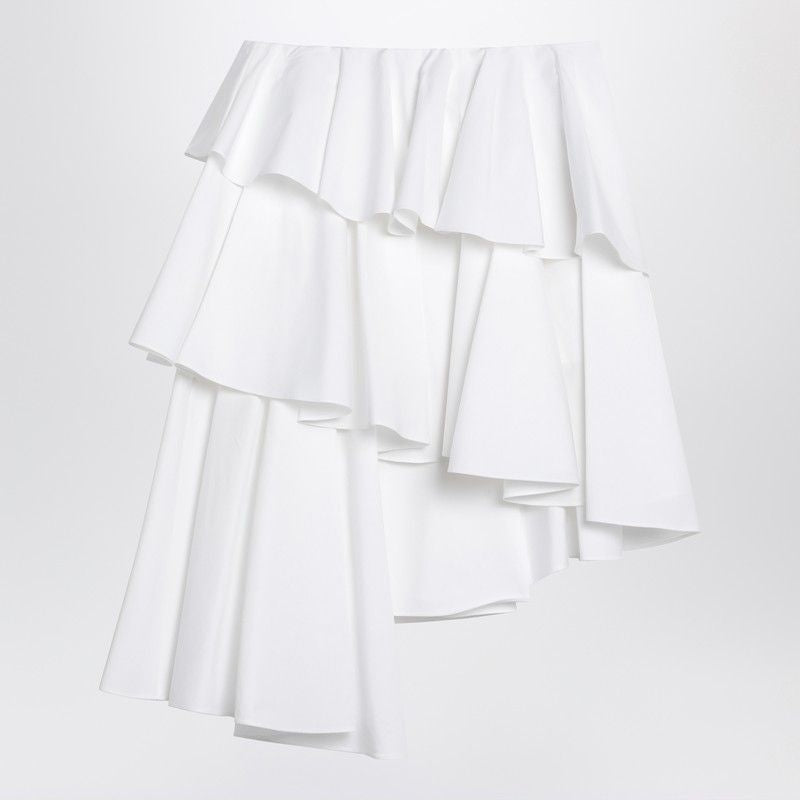 ALAIA Asymmetrical Cotton Mini Skirt