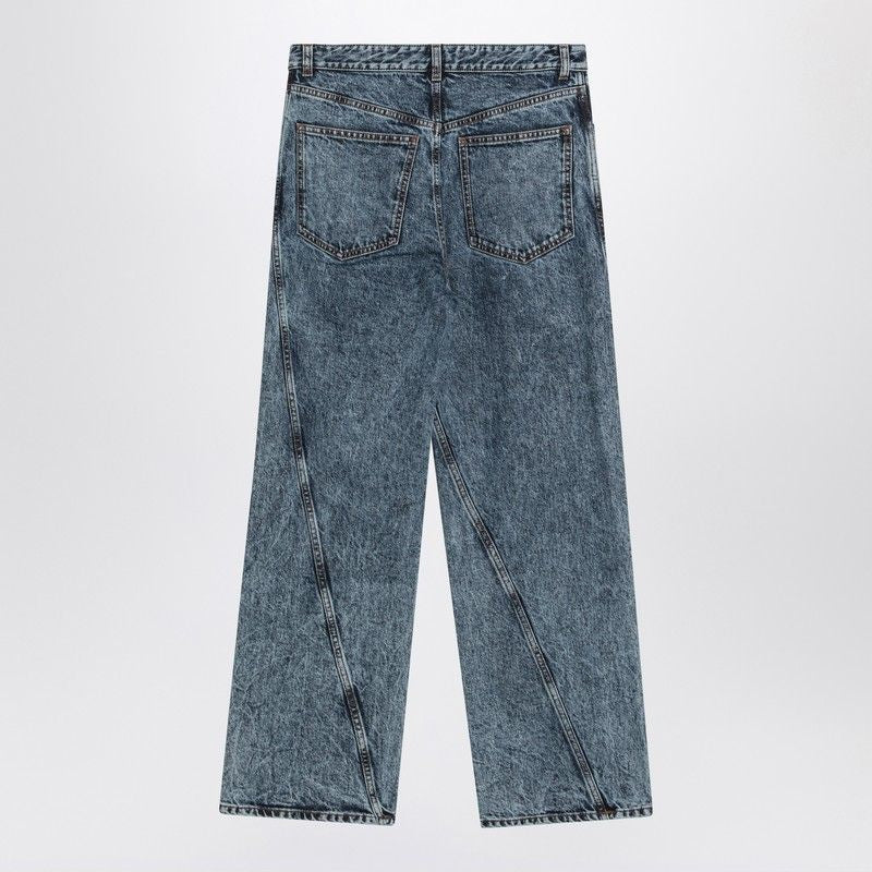 ALAIA Twisted Stonewashed Denim Jeans