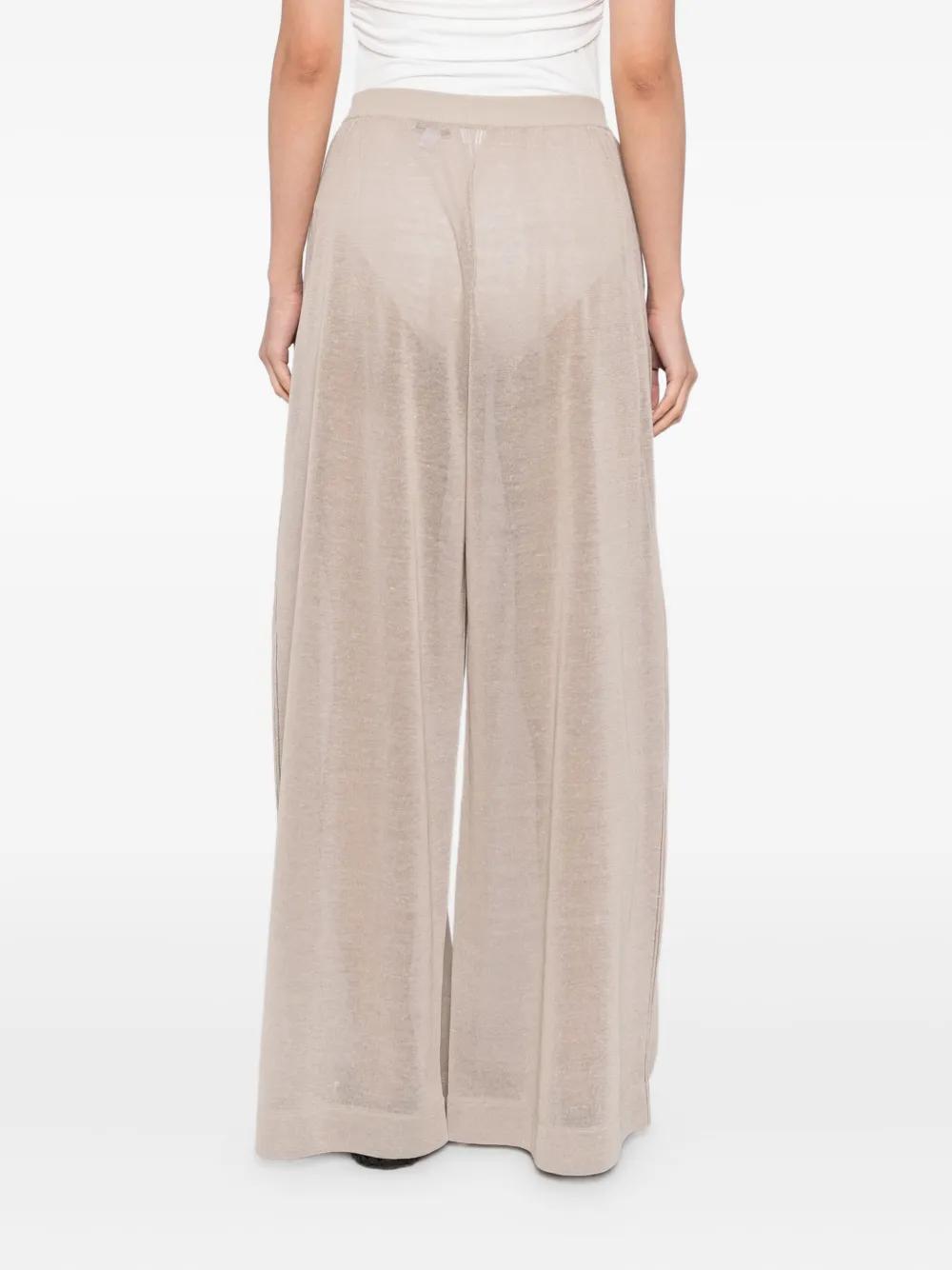 ALAIA Wide Leg Knit Trousers for Women