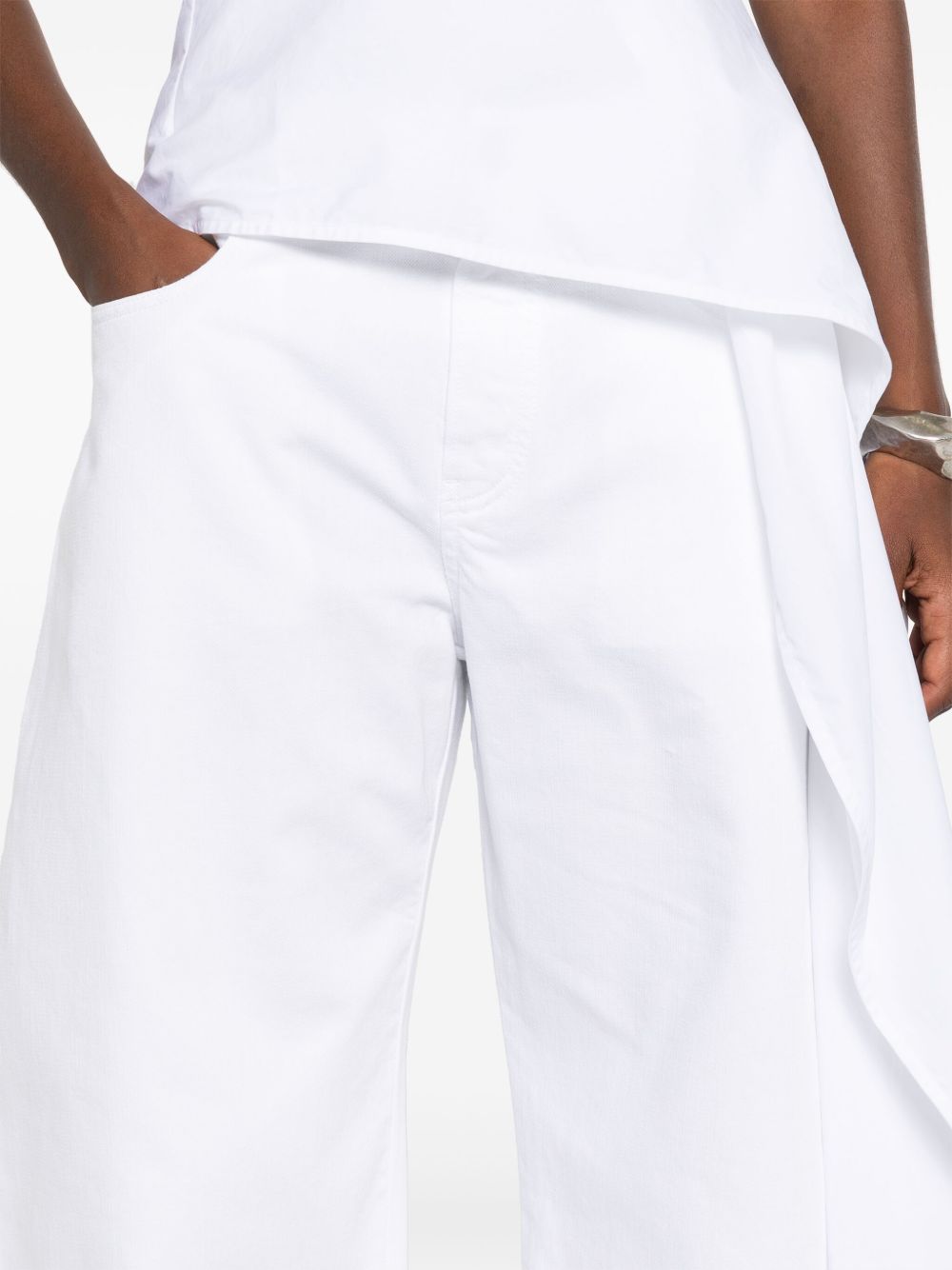 ALAIA Wide Leg Cotton Pants for Women - FW25 Collection