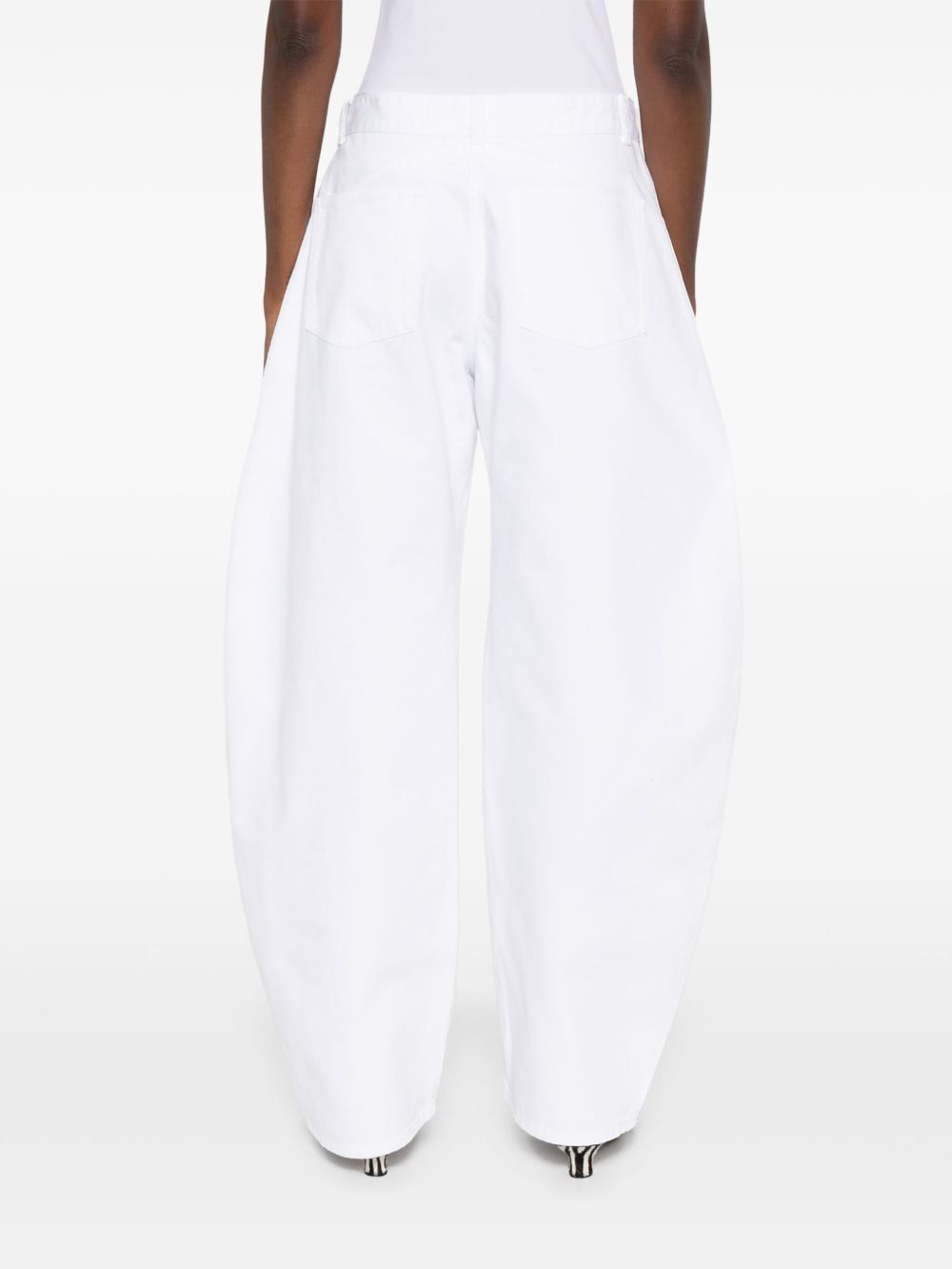 ALAIA Wide Leg Cotton Pants for Women - FW25 Collection