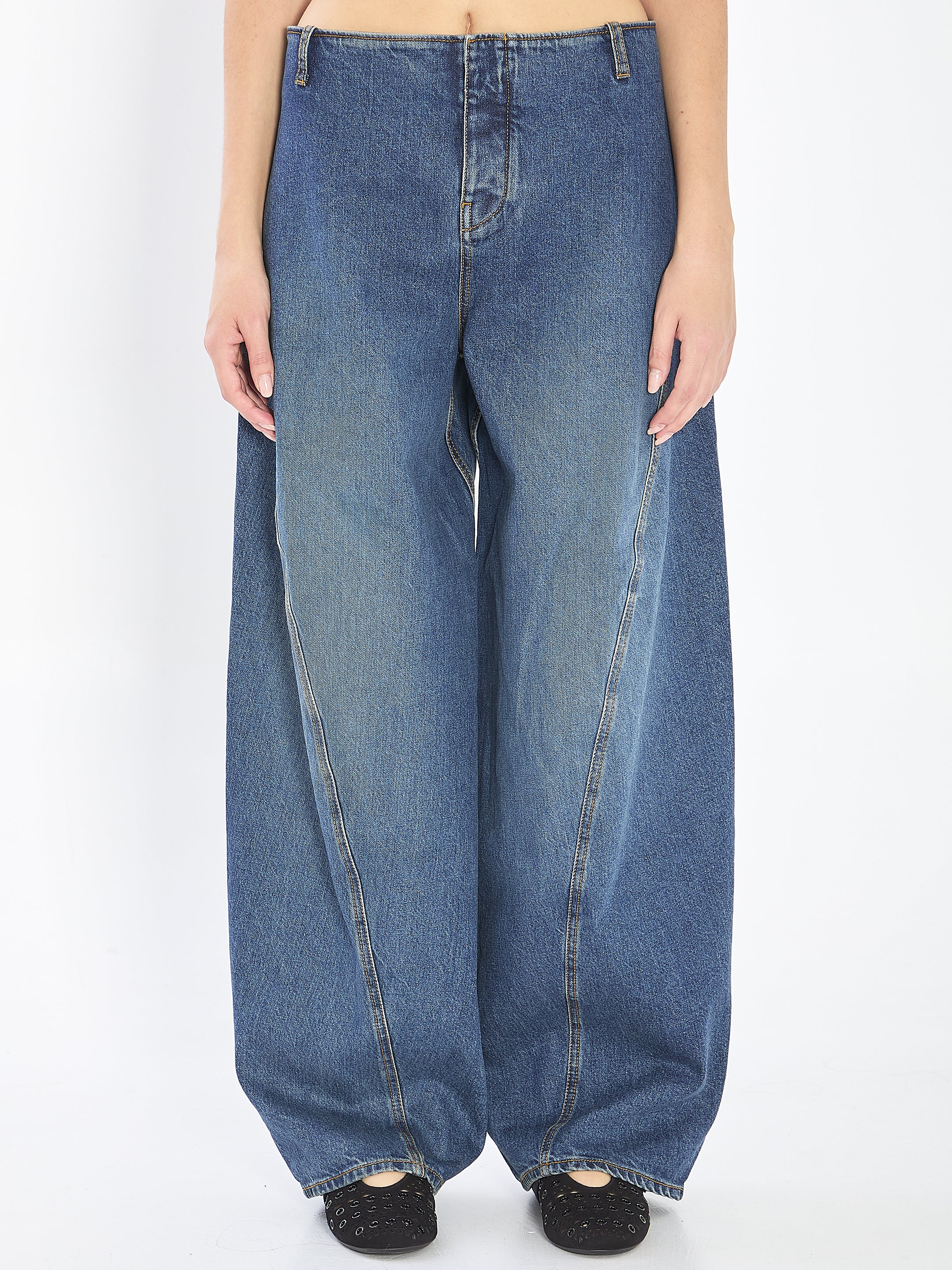 ALAIA Vintage-Effect Low-Rise Cargo Pants - Size 36