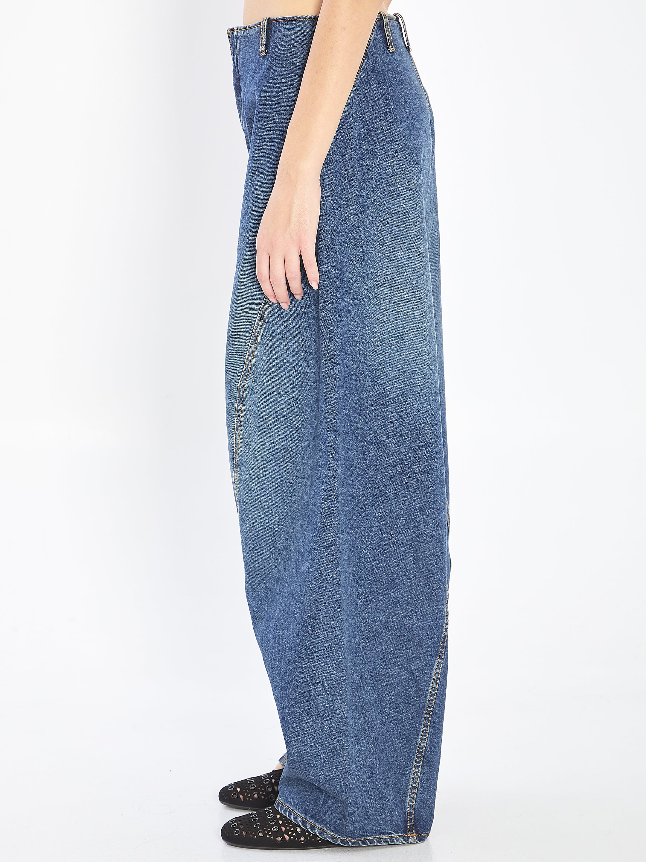 ALAIA Vintage-Effect Low-Rise Cargo Pants - Size 36