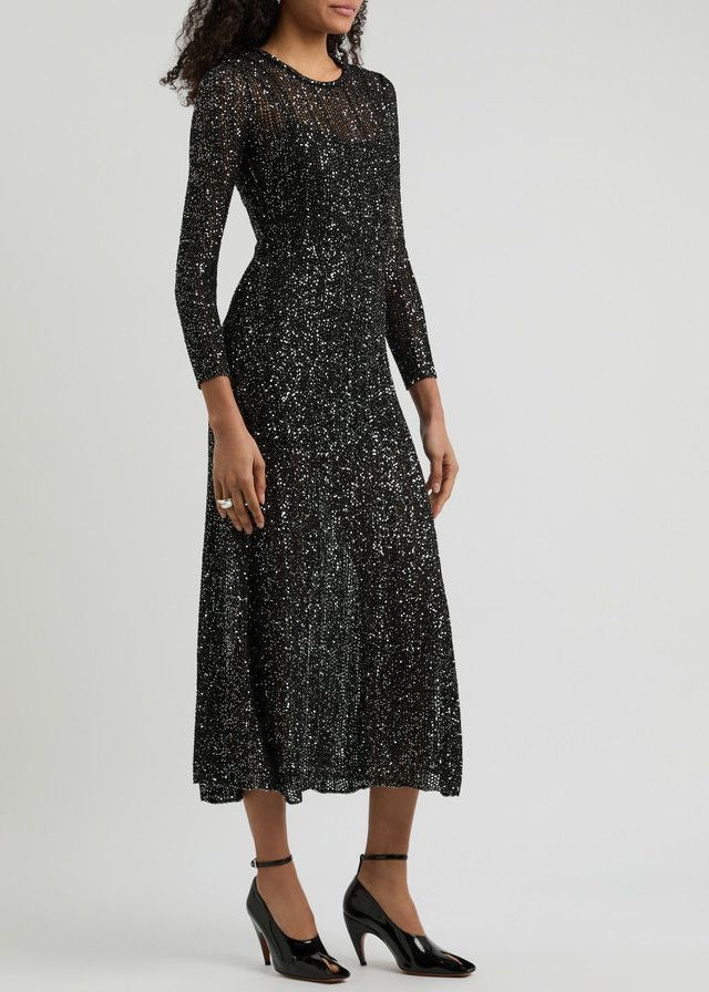 ALAIA Long Sequin Dress