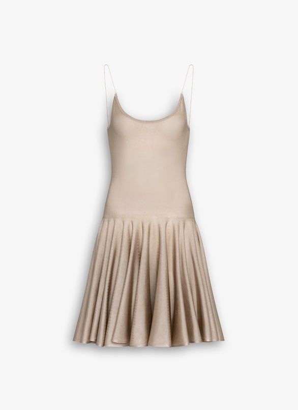 ALAIA Viscose Strappy Mini Dress