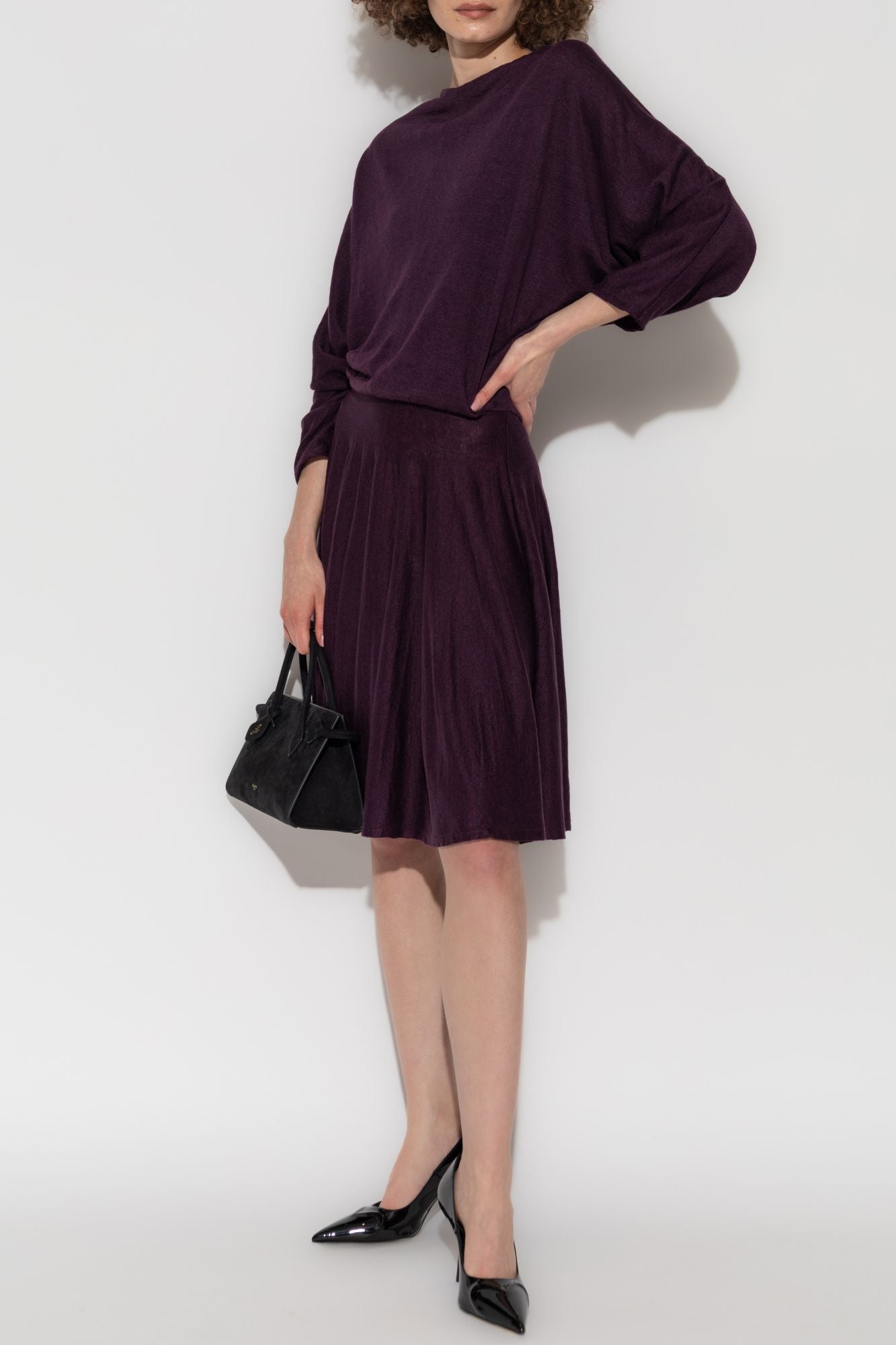 ALAIA Layered Dress with Draped Skirt - Women's Mini Fashion Staple
