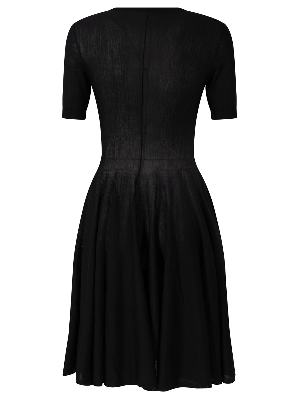 ALAIA Wool Skater Short-Sleeved Dress