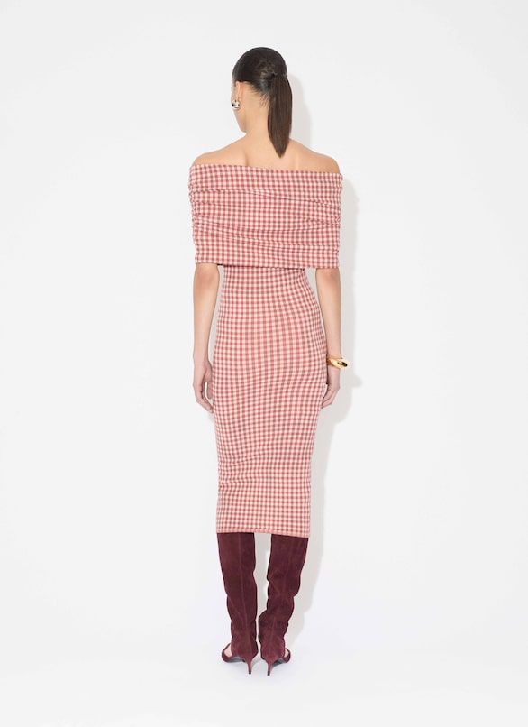 ALAIA Chic Off Shoulder Mini Dress