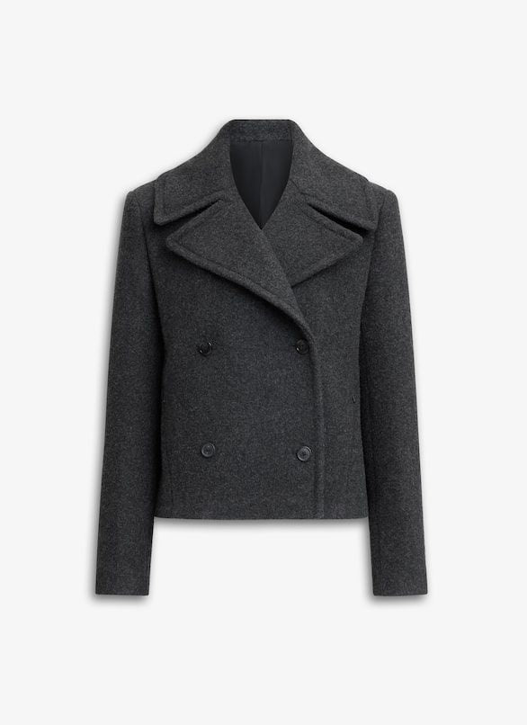 ALAIA Classic Double-Breasted Merino Wool Caban Jacket