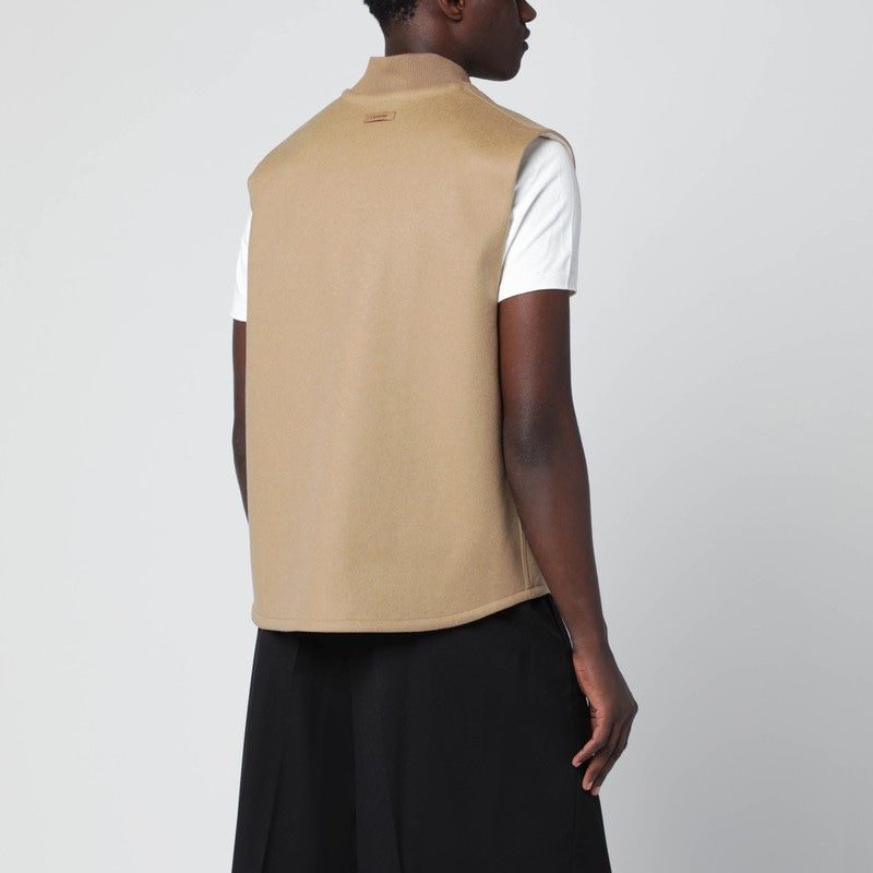 LARDINI Men's Wool Zip Gilet