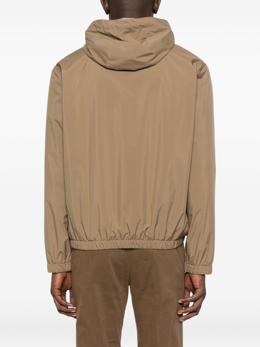 LARDINI Water-Repellent Technical Fabric Jacket with Hood