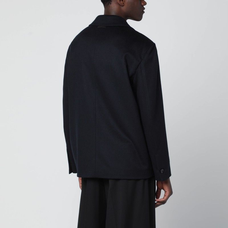 LARDINI Zip-Up Wool Jacket for Men