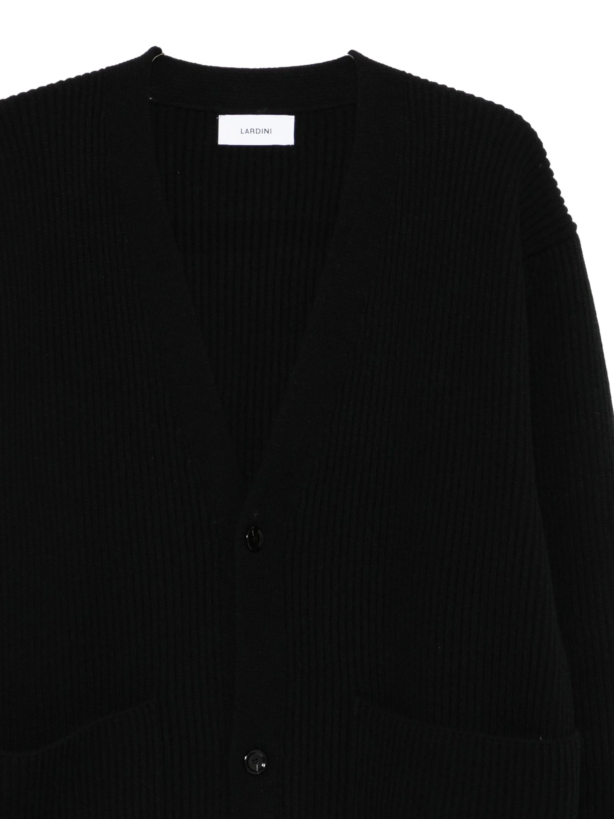 LARDINI Ribbed Wool Cardigan for Men