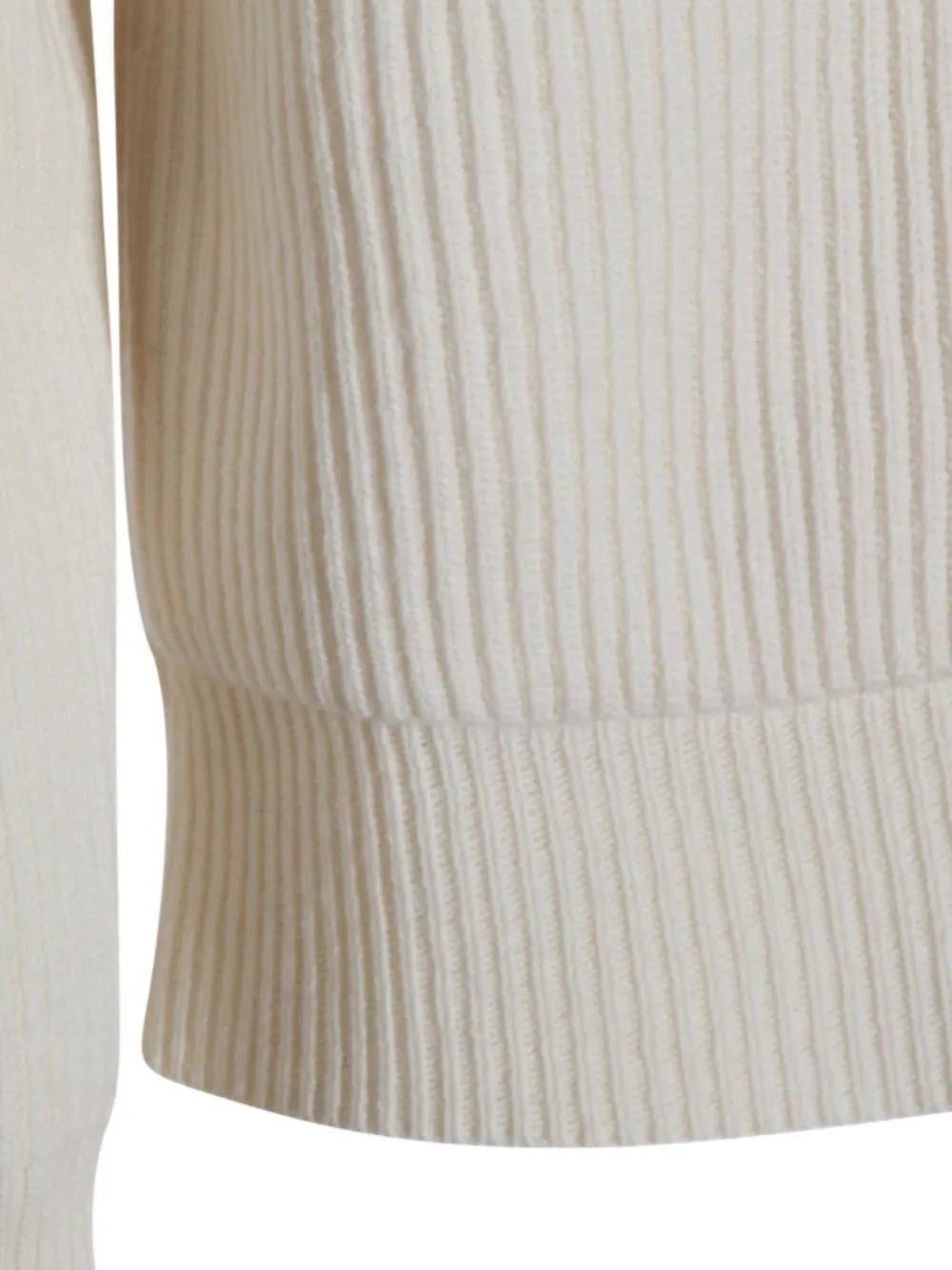 LARDINI Hooded Cardigan in Virgin Wool and Cashmere