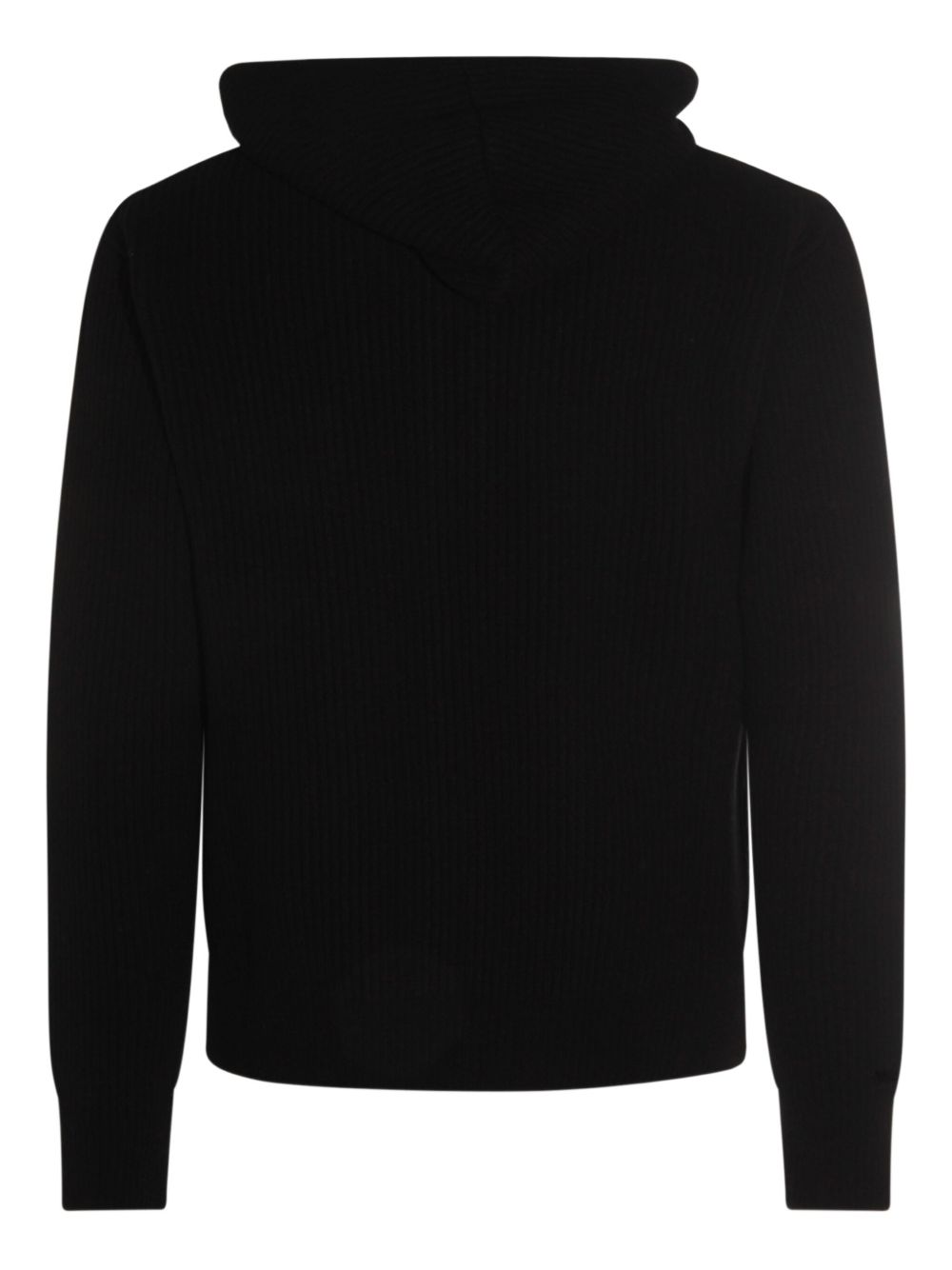 LARDINI Ribbed Wool Hoodie for Men