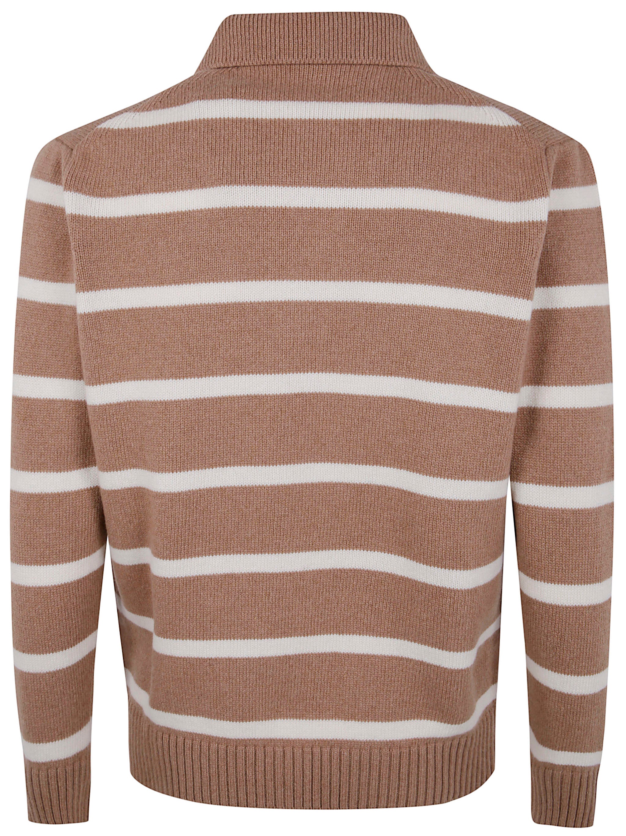LARDINI Men's Cashmere Striped Jumper - Size M