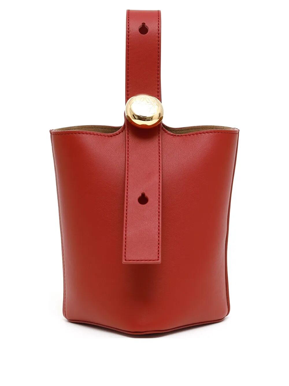 LOEWE Mini Smooth Leather Pebble Bucket Handbag