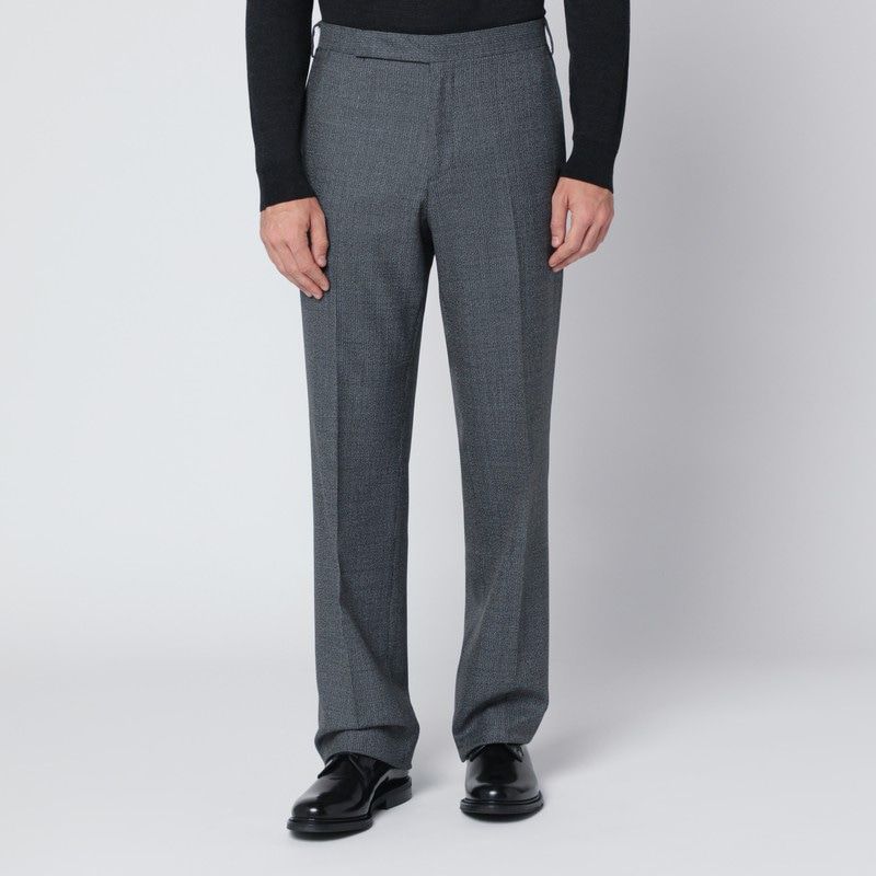 LARDINI Classic Virgin Wool Trousers for Men - FW25
