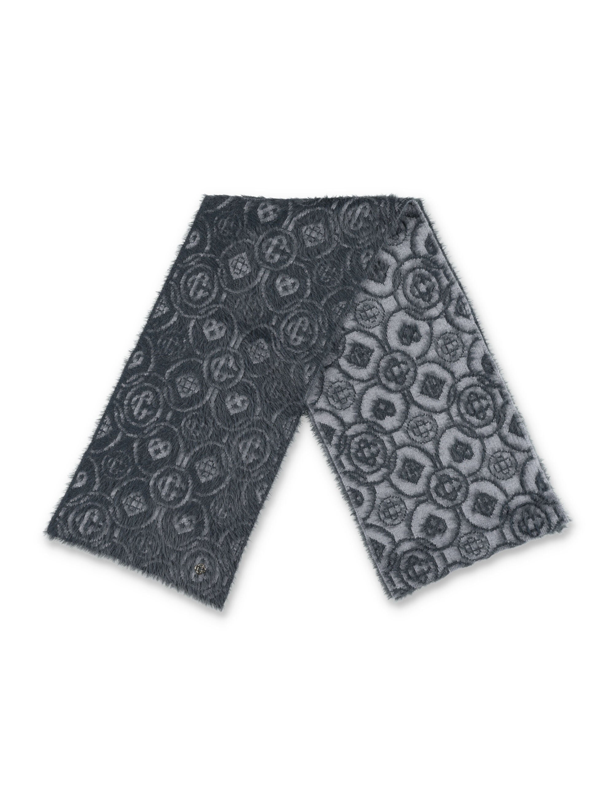 CASABLANCA Fluffy Monogram Scarf