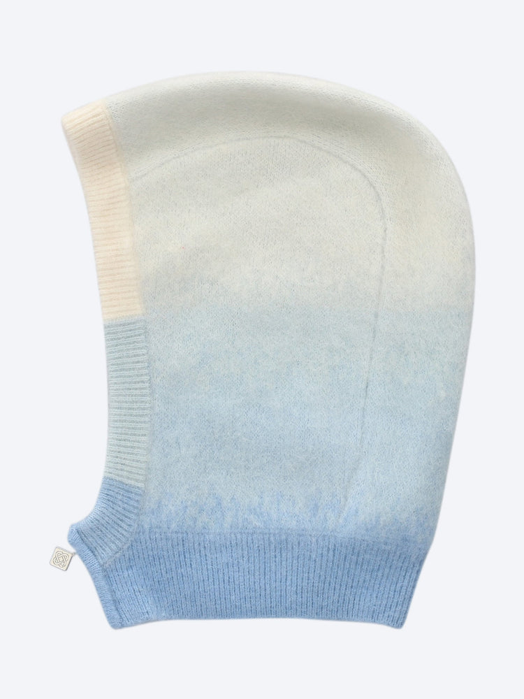 CASABLANCA Gradient Fluffy Balaclava with Zipper Closure