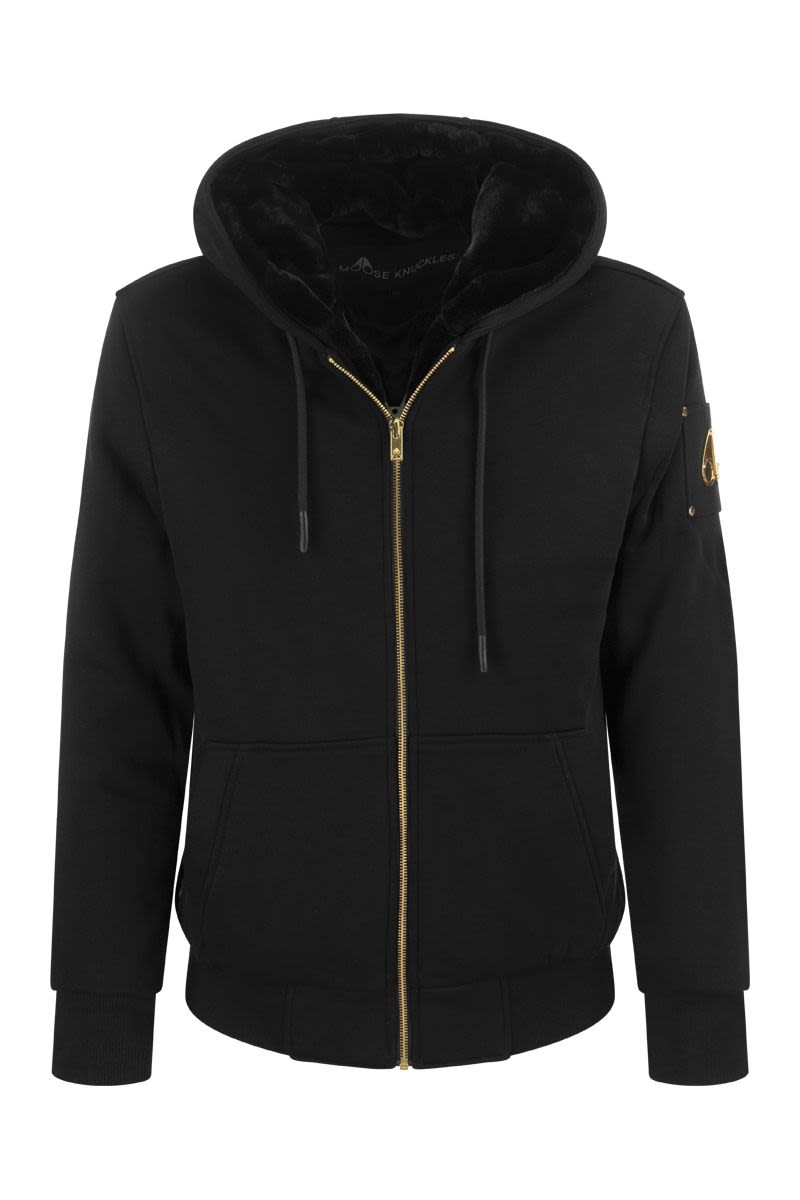MOOSE KNUCKLES Linden Bunny Full-Zip Hoodie