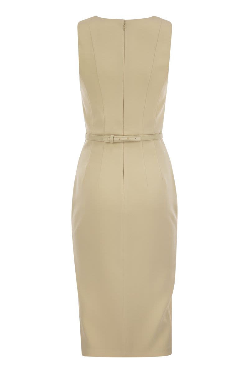 ELISABETTA FRANCHI Crepe Bustier Dress with Contrasting Topstitching