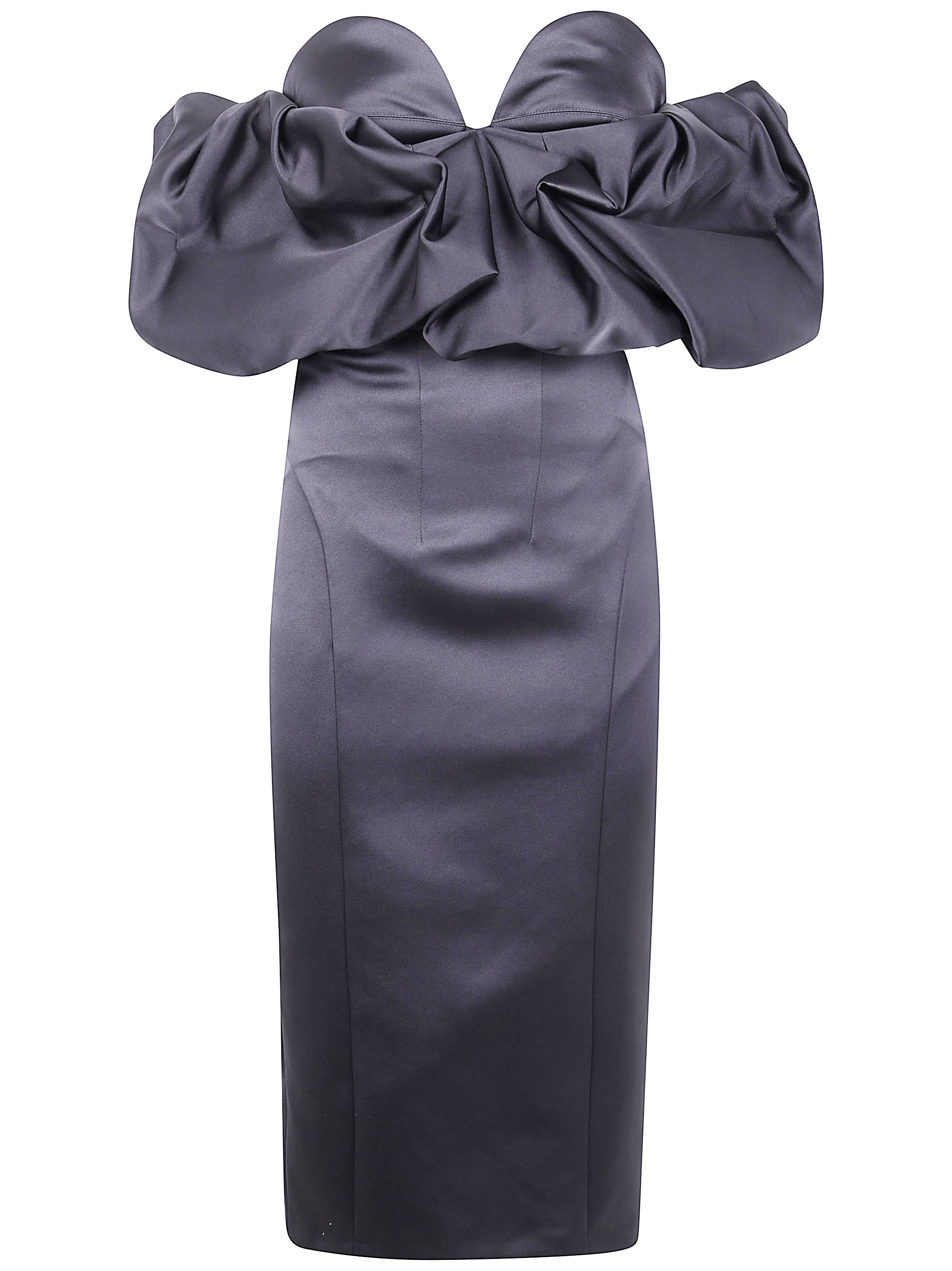 ELISABETTA FRANCHI Satin Mini Dress with Straps