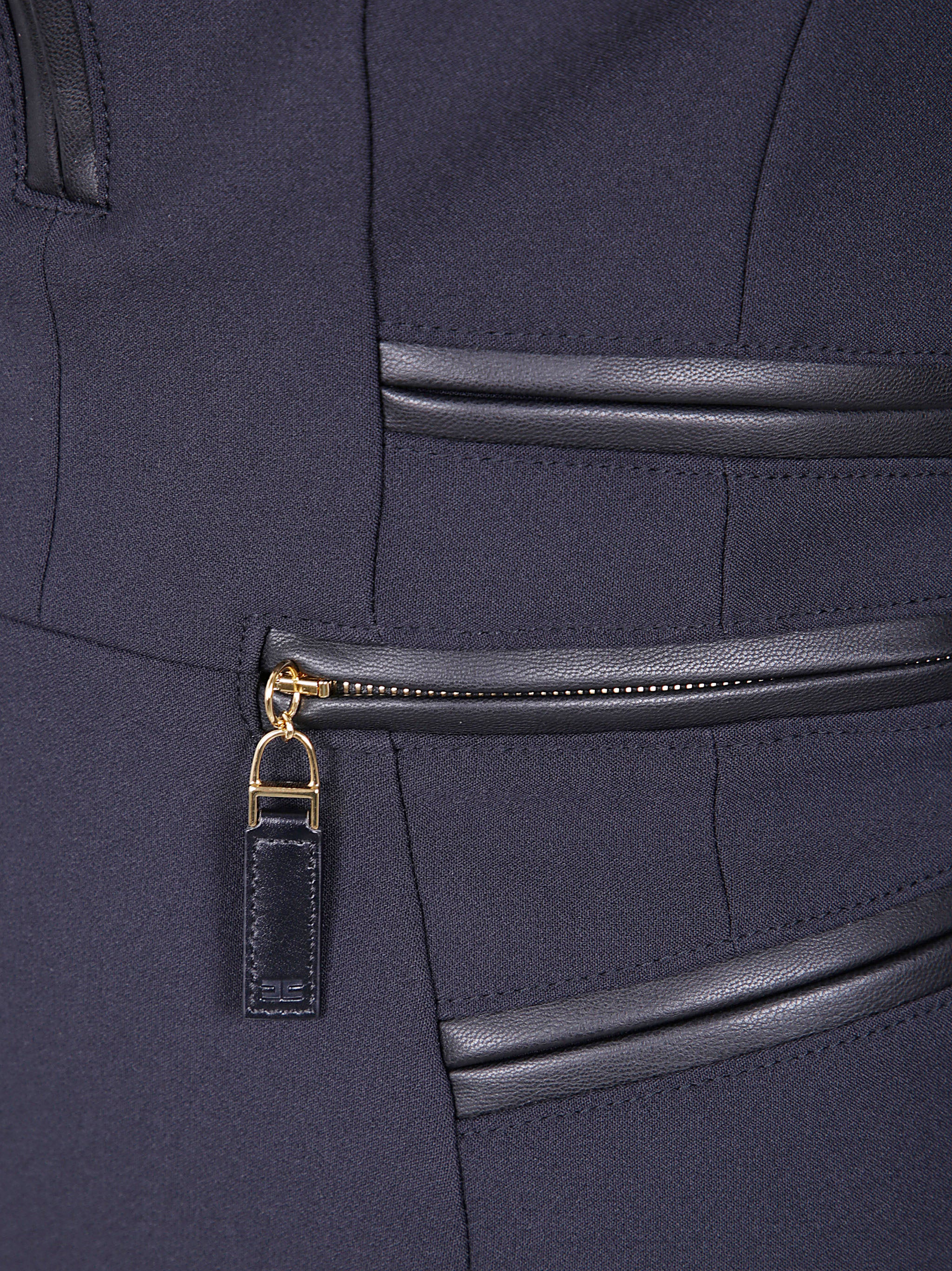 ELISABETTA FRANCHI Three-Quarter Sleeve Zip-Accented Dress