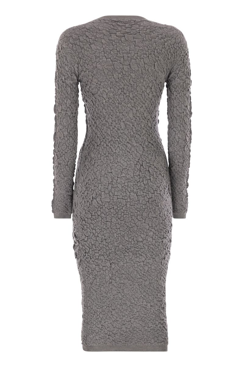 FABIANA FILIPPI Slim Dress with Embossed Finish - Knee Length