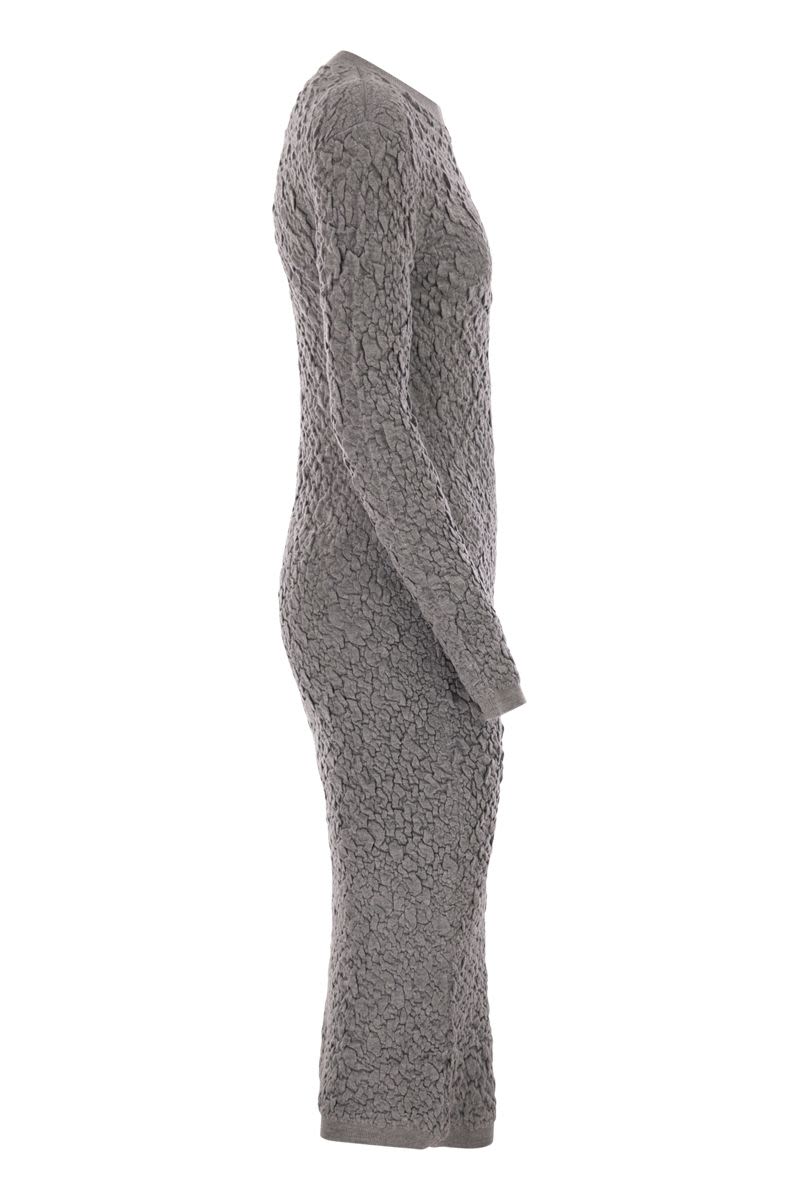 FABIANA FILIPPI Slim Dress with Embossed Finish - Knee Length