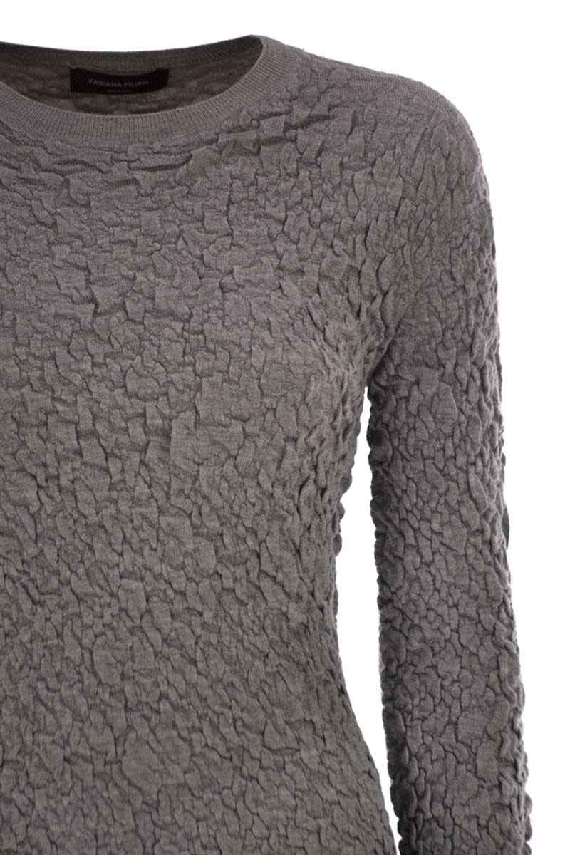 FABIANA FILIPPI Slim Dress with Embossed Finish - Knee Length