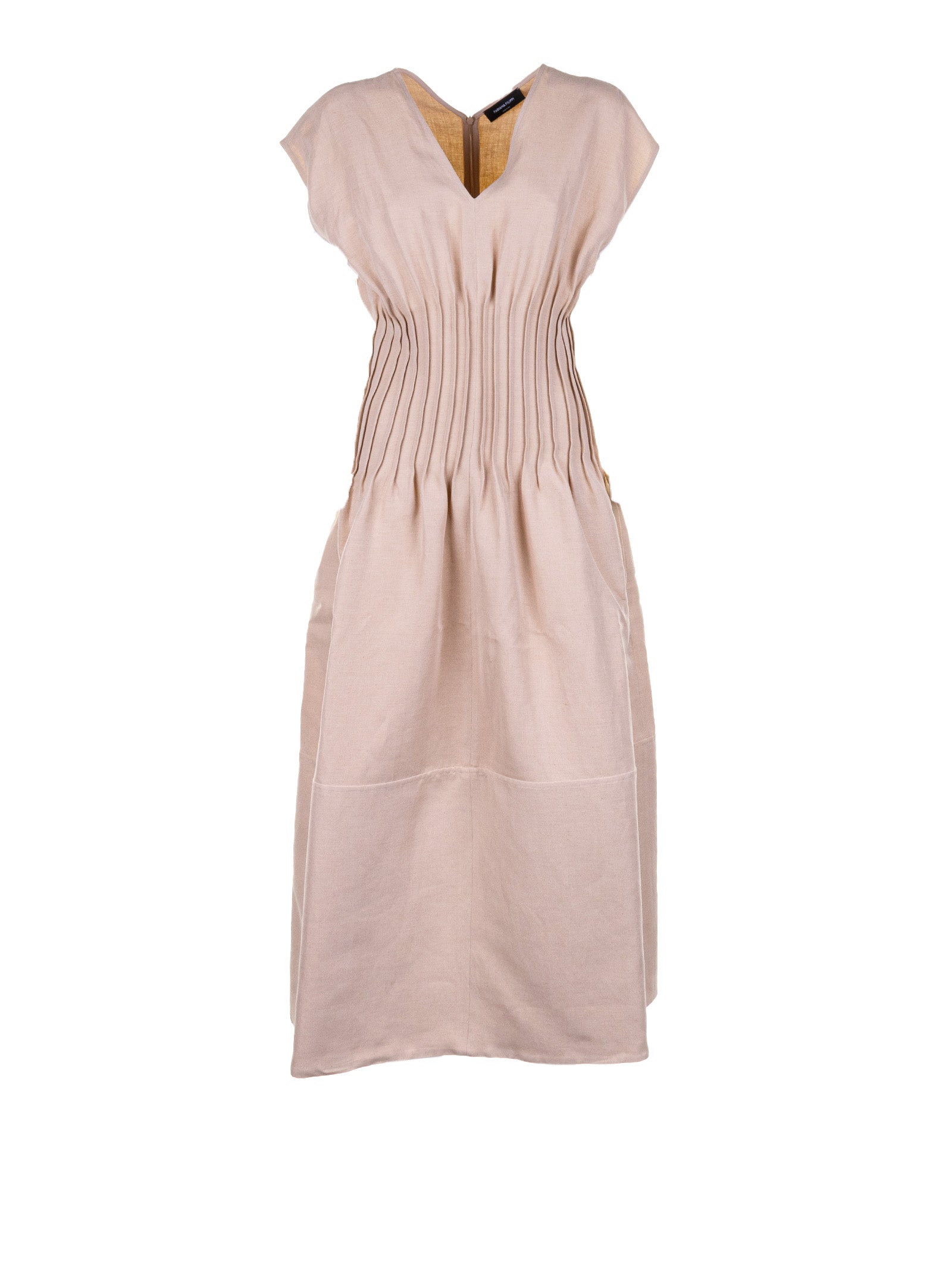 FABIANA FILIPPI Gathered Waistline Linen Dress