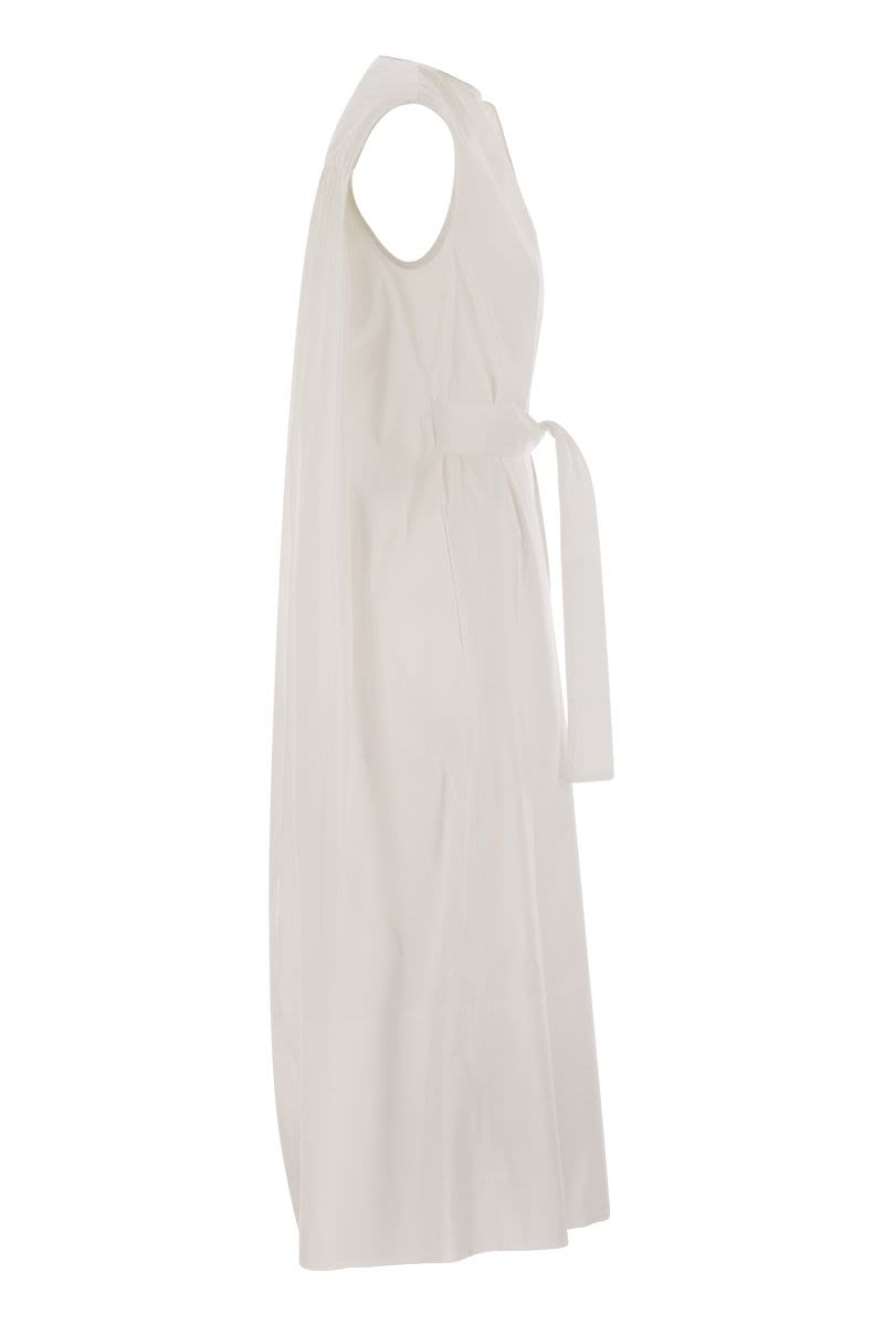 FABIANA FILIPPI Sleeveless Cotton-Blend Mini Dress with Diamond Detail