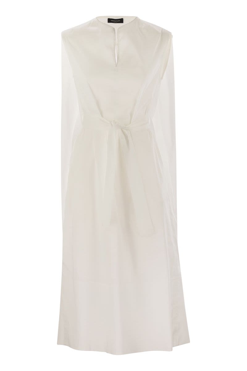 FABIANA FILIPPI Sleeveless Cotton-Blend Mini Dress with Diamond Detail