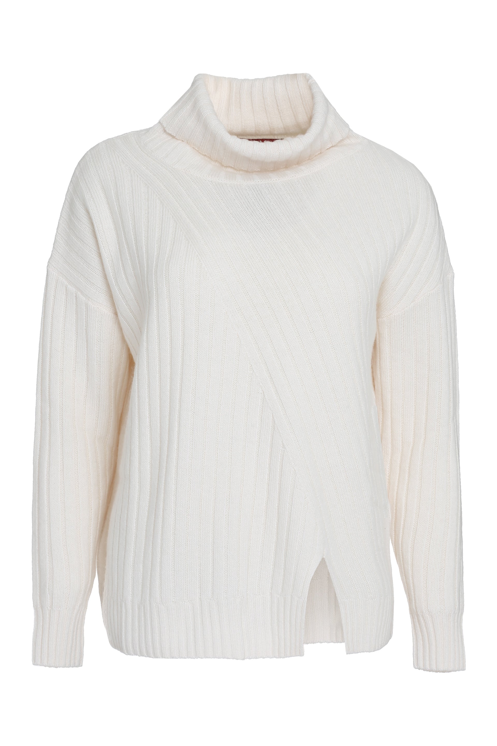 MAX MARA STUDIO Wool and Cashmere Sweater with Front Slit