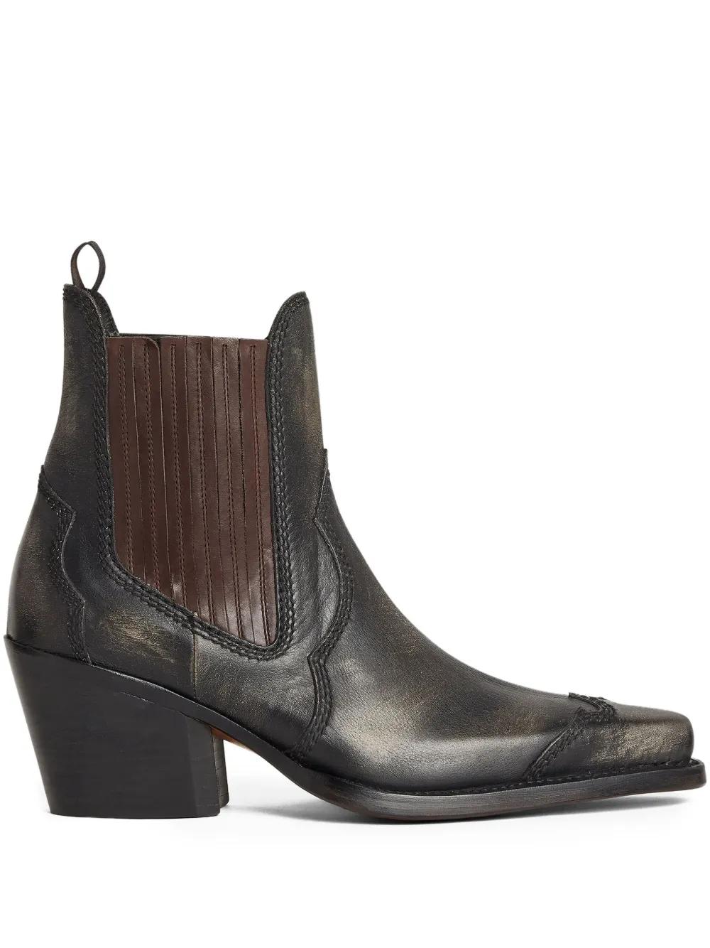 DSQUARED2 Men's Cowboy Ankle Boots with Heel