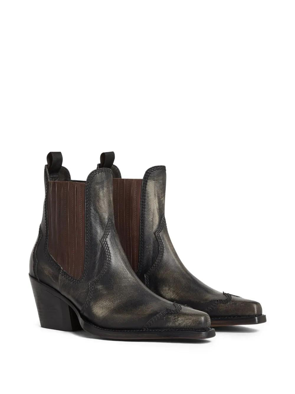 DSQUARED2 Men's Cowboy Ankle Boots with Heel