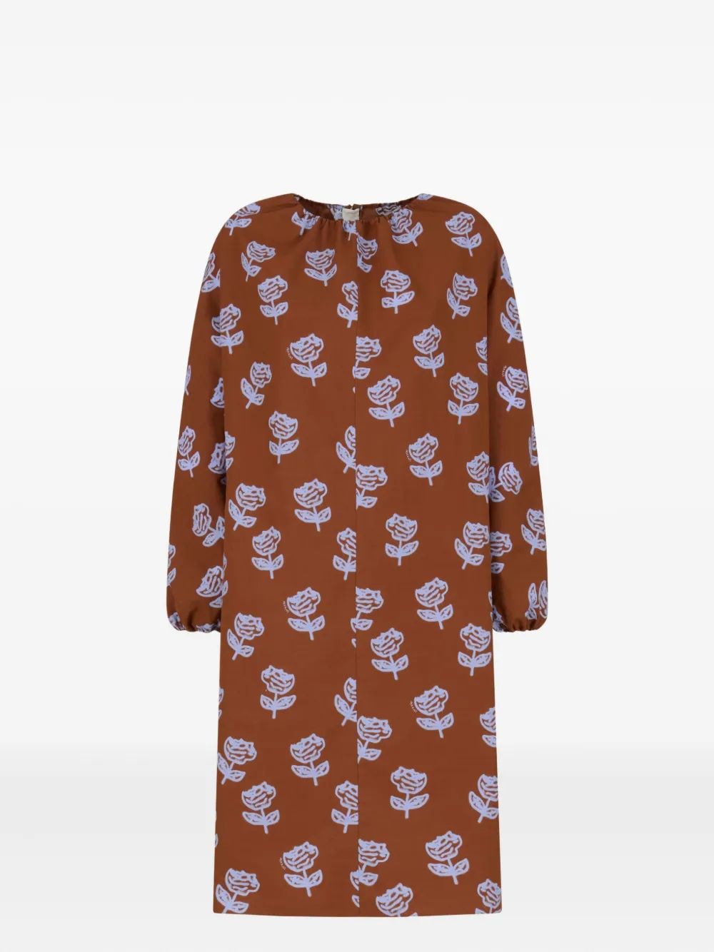 MARNI Floral Print Long Sleeve Dress