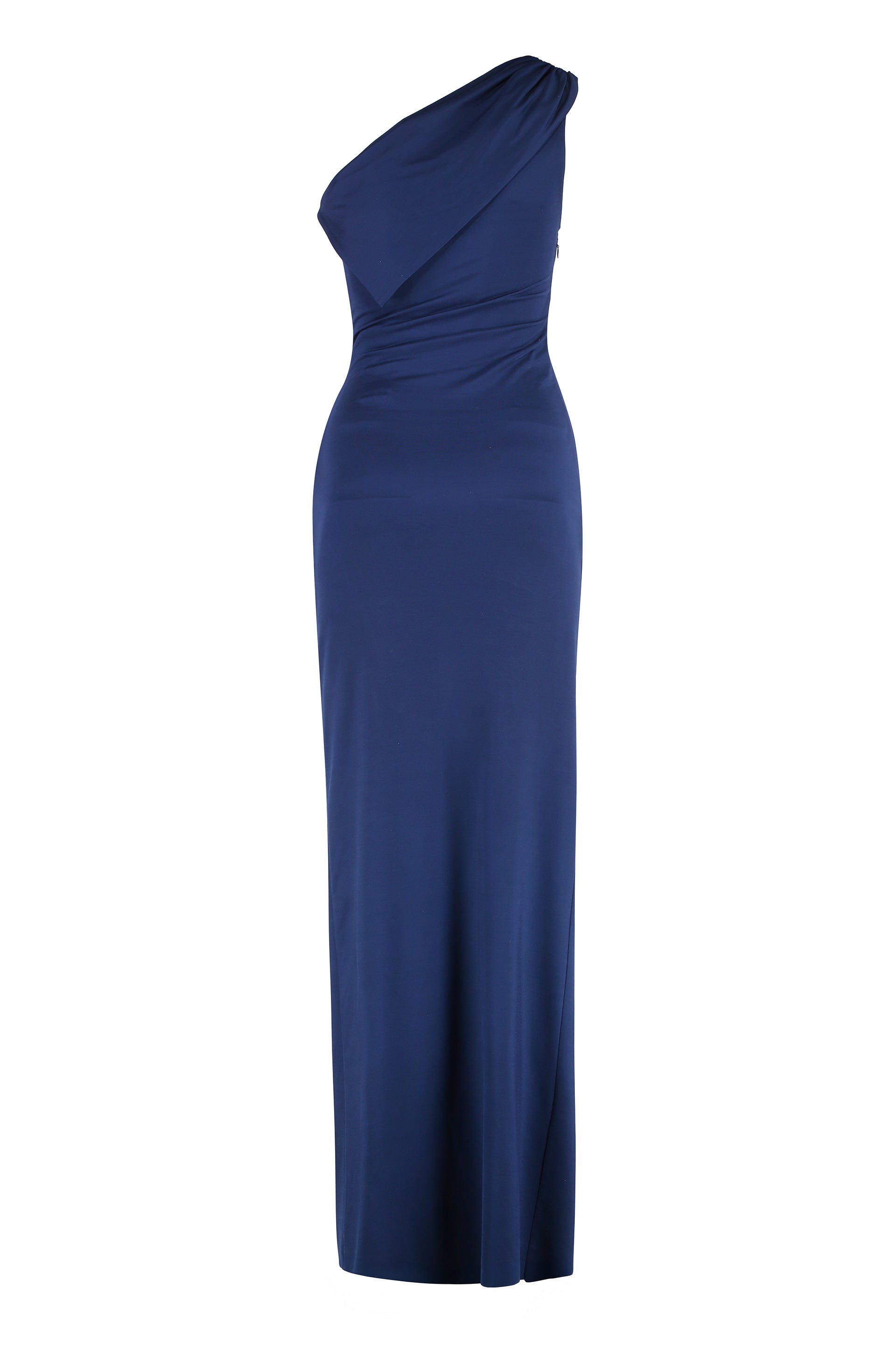 ELISABETTA FRANCHI Elegant Long Dress with Golden Logo for Women